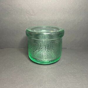 Candle-Lite Decorative Green Thick Glass Pebble Textured Votive Candle Jar 2.75"